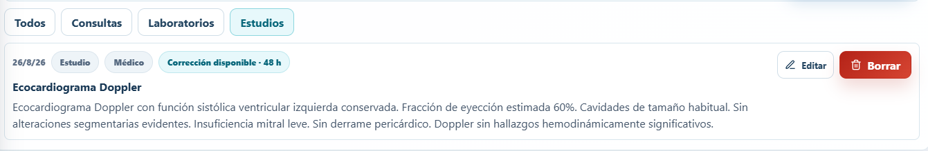 Estudios del paciente